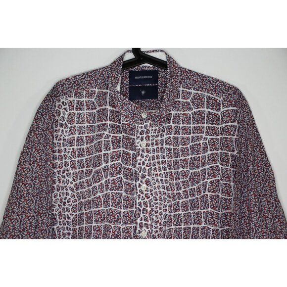Mihara Yasuhiro Mens 52 Paneled Geometric Patterned Button Up Shirt NEW H914 - Picture 2 of 7